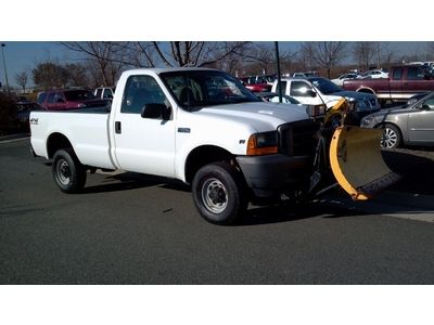 2001 ford f250 regular cab xl 4x4 8 foot fisher plow only 26k miles