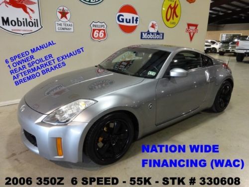 2006 350z coupe,6 speed trans,cloth,exhaust,18 &amp;19in black whls,55k,we finance!!