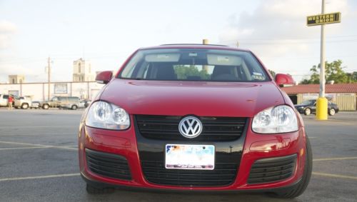 2010 red vw jetta 4-dr sunroof manual one owner mint condition