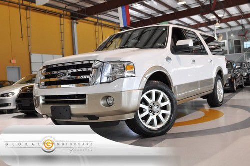 12 ford expedition el king ranch 2wd nav cam dvd pdc 3rd-row pwr-board 1-own 15k