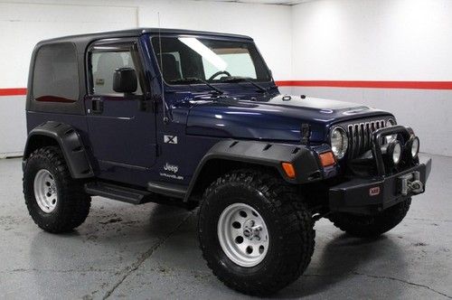 04 wrangler x offroad 4.0l i6 4wd 4x4 35 tires winch 5-speed manual low miles