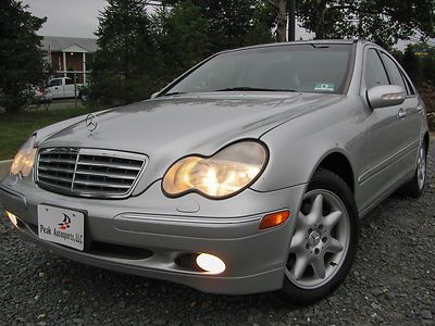 01 c320 beautiful new tires low miles silver black leather moonroof bose