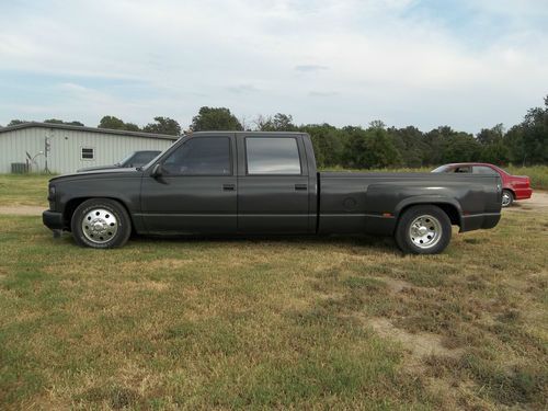 1994 chevrolet c3500 duelly base crew cab pickup 4-door 6.5l lowered hammer grey