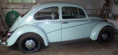 1966 volkswagen vw beetle 1300 lt  blue for parts restoration 81k mi orig owner
