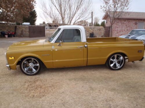 1971 chevy short wide bed 70 nice patina 69 lowered on 20&#039;s 72 shop truck