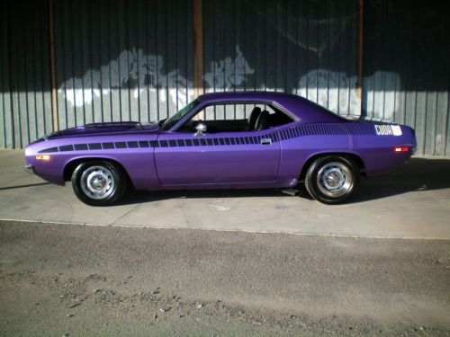 1972 plymouth barracuda &#034;cuda&#034; aar (clone) 340 v8, slap stick, plum cazy purple!