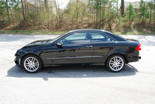 2008 mercedes benz clk350 black coupe wrecked repairable clear title no reserve