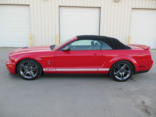 2007 ford mustang shelby gt 500 svt convertible beautiful red 540hp supercharged