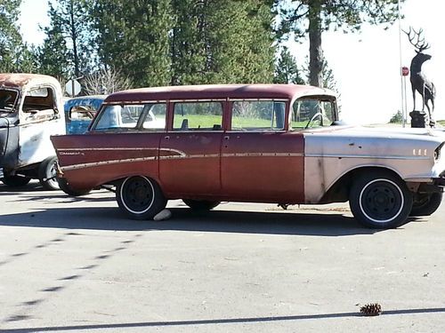 1957 chevy 4 door wagon,project,hot rod,rat rod,belair,210,woody,nomad,hard top