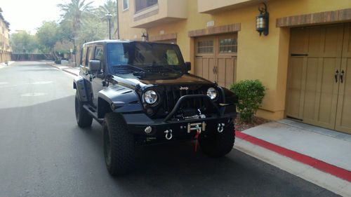 2012 jeep wrangler unlimited sahara sport utility 4-door 3.6l lifted warn aev