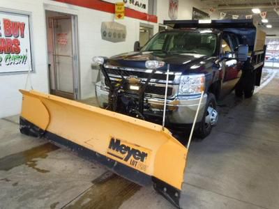 4x4 crew cab w/t 6.0l meyer lot pro snow plow dump bed power locks keyless entry