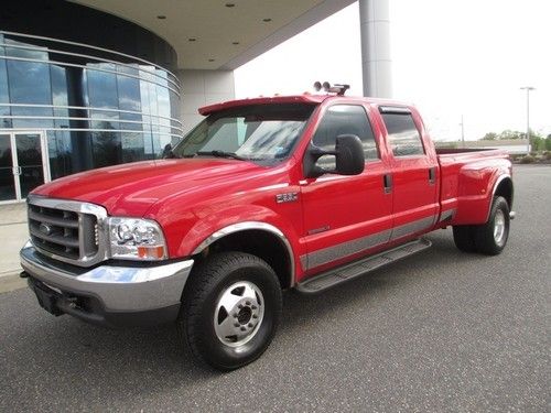 1999 ford f-350 super duty lariat diesel dually 4x4 red sharp