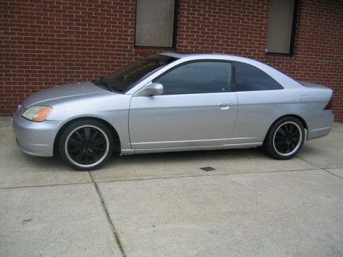 2003 honda civic ex coupe, 2-doors, silver, automatic, sunroof