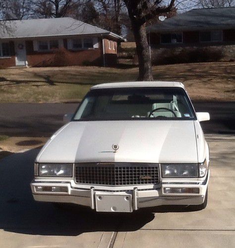 Cadillac coupe deville, white, pristine,