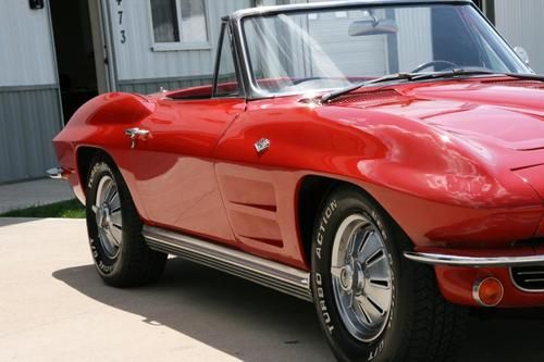 1964 corvette roadster 4 speed riverside red #'s matching