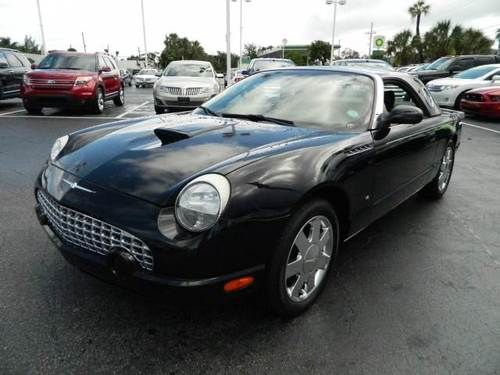 2002 ford thunderbird convertible hard top low miles florida car best one!