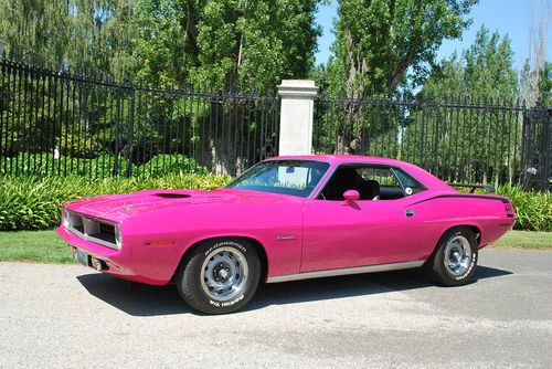 1970 plymouth barracuda " cuda " panther pink , fully restored