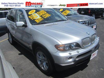 Bmw x5 4.4i suv 4.4l silver awd leather panoramic sunroof one owner clean