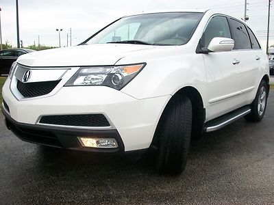 2010 acura mdx technology pkg in aspen white pearl/parchment leather interior