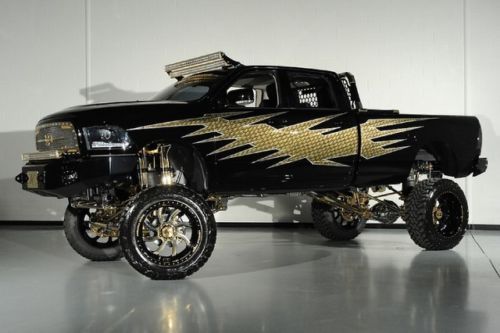 2013 ram 2500 laramie sema truck over $250,000 invested gold plated suspension