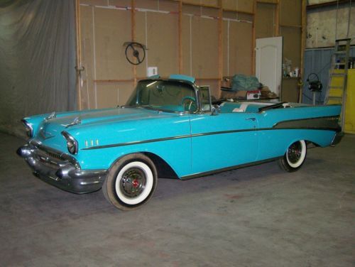 1957 chevy bel air convertible barn find 49k miles no rust ever aaca senior