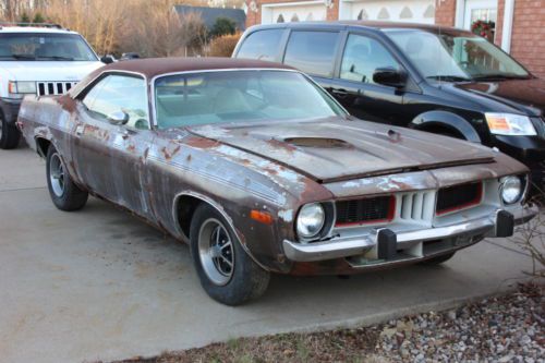 1973 plymouth barracuda sport package cuda numbers matching 318 auto mopar 73