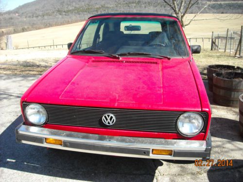 1987 cabriolet convertible,red/new black top,straight body/one small dent