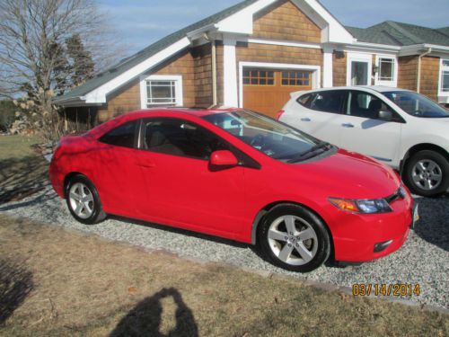2008 red honda civic coupe in excellent conditionw/ moon roof and rear spoiler