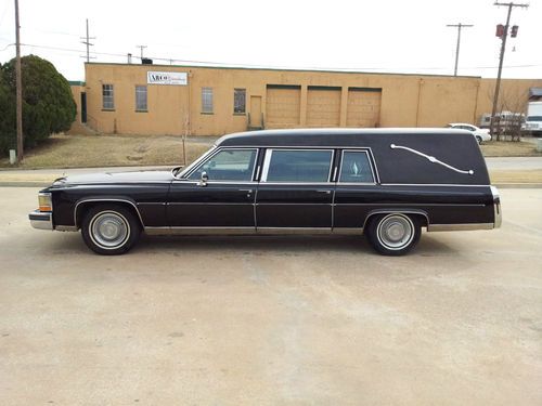 1987 cadillac black funeral hearse - good condition