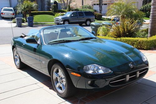 **1999 jaguar xk8 convertible british green/beige 4.ol v8 engine low 28k miles**