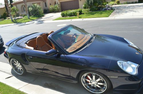 2004 turbo cabriolet midnight blue metallic natural leather brown