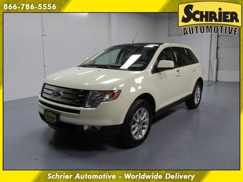2007 ford edge sel plus panoramic sunroof white awd heated leather aux audio