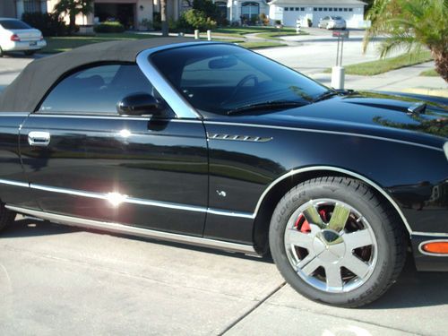 2003 ford  thunder bird convertible w/ hard top  black beauty