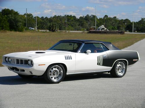 1971 plymouth cuda convertible 1 of 30 made-converted to resto mod-drives great
