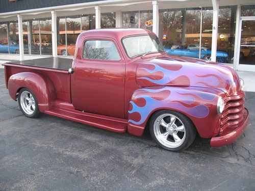 1949 chevrolet pickup all steel chopped and shaved customer pickup