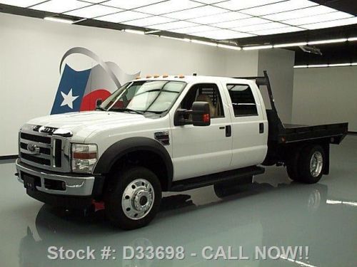 2008 ford f550 lariat crew 4x4 diesel flatbed tow 53k texas direct auto