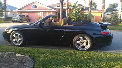 1999 porsche 911 cabriolet - the right one - black on tan - 6 speed