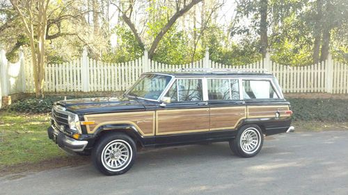 1991 jeep grand wagoneer, black/burgandy, 97,646 miles, washington, ga, cold a/c