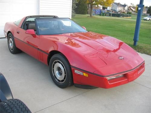 1984 chevrolet corvette red 65k miles runs good, clean adult owned summer ready!