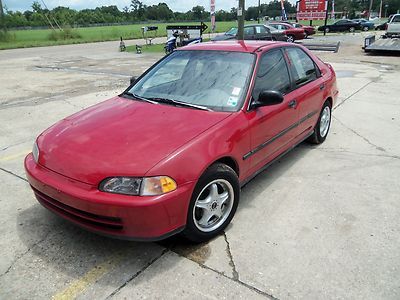 1995 honda civic, red, reliable, runs great, no reserve