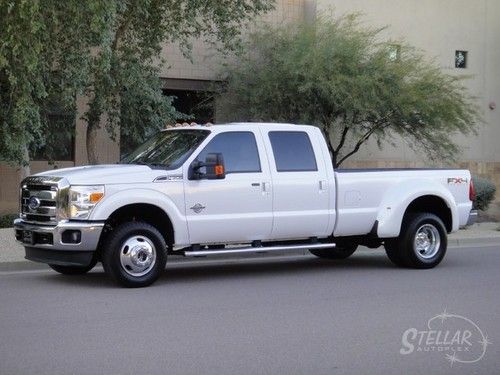 2011 ford f350 crew cab dually 4x4 fx4 diesel loaded nav fact warr 25,883 miles