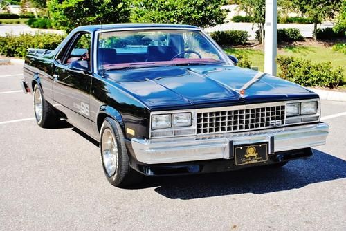 Simply sweet creat 350, 86 chevrolet elcamino ss restored loaded buckets console