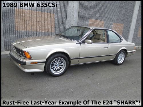++rare original classic 1989 bmw 635csi e24 "shark" rust-free california car!++