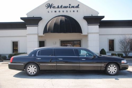 Limo limousine lincoln town car ford black 6 door stretch low price funeral rare
