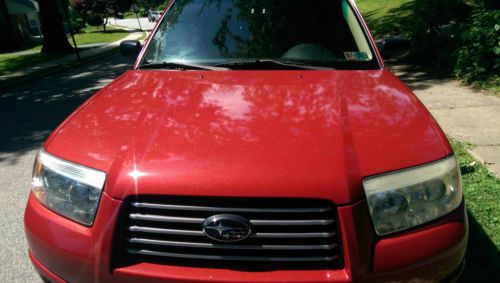 2006 subaru forester x wagon 4-door 2.5l red low miles!