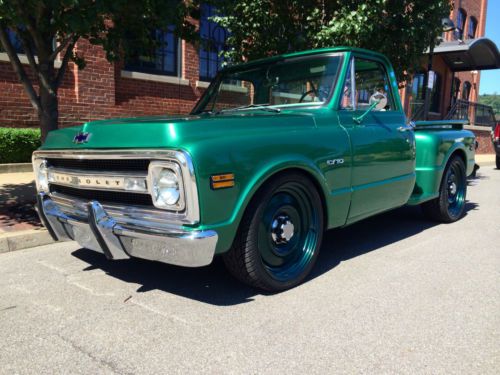 1969 chevrolet c10 shortbed - 22&#034; steelies - cool shop truck - lowered