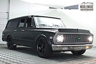 1971 chevy suburban restomod! 454 v8! 500 hp! air ride! black/black! hot rod!