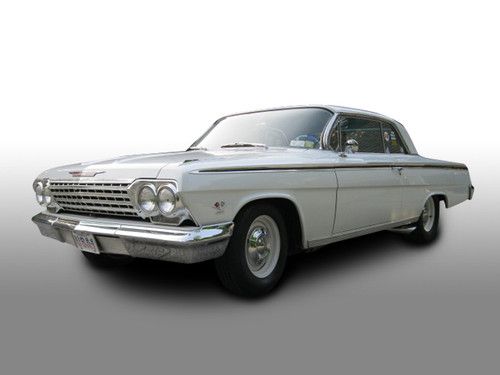 1962 chevy impala, 4 speed, benchseat, 427 big block, 2 door, muscle car,white