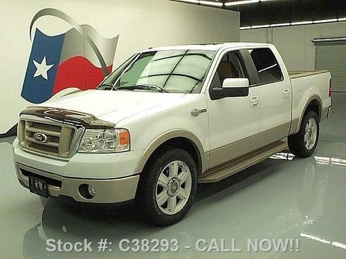 2007 ford f150 king ranch crew sunroof htd leather 20's texas direct auto