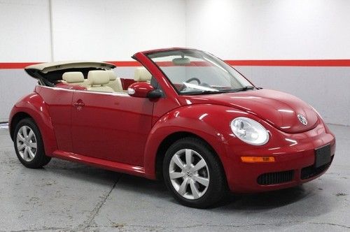08 new beetle s convertible 2.5l 5-cylinder 5-speed manual leather clean carfax